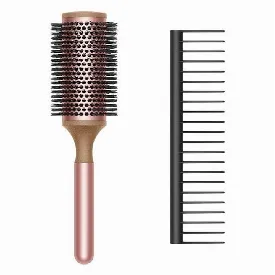 Набор расчесок Dyson roll brush + brush (2 расчески), Black Rose, Черный/Розовый