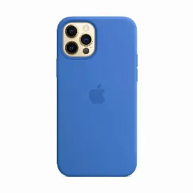 Чехол Apple iPhone 12/ 12 Pro Silicon Case, Capri Blue, голубой