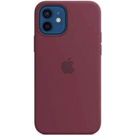 Чехол Apple iPhone 12/ 12 Pro Silicon Case, Plum, бордовый