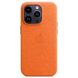 Чехол iPhone 14 Pro Leather Case, Orange, оранжевый