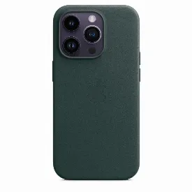 Чехол iPhone 14 Pro Leather Case, Forest Green, зеленый