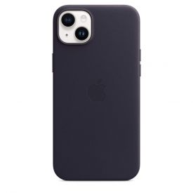 Чехол iPhone 14 Plus Leather Case, Ink, фиолетовый
