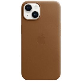 Чехол iPhone 14 Plus Leather Case, Umber, коричневый