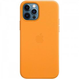 Чехол Apple iPhone 12 /12 Pro Leather Case, California Poppy, оранжевый