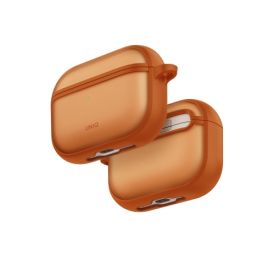 Чехол Uniq Veren Shockproof with carabin для AirPods Pro 3, Sunset Ember, оранжевый