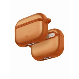 Чехол Uniq Veren Shockproof with carabin для AirPods Pro 3, Sunset Ember, оранжевый