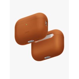 Чехол Uniq LINO Liquid silicone with handstrap для AirPods Pro 3, Sunset Orange, оранжевый