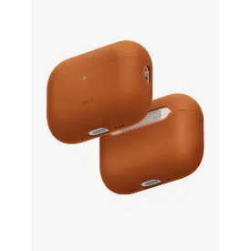 Чехол Uniq LINO Liquid silicone with handstrap для AirPods Pro 3, Sunset Orange, оранжевый