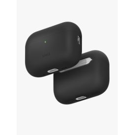 Чехол Uniq LINO Liquid silicone with handstrap для AirPods Pro 3, Charcoal Grey, черный