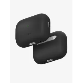 Чехол Uniq LINO Liquid silicone with handstrap для AirPods Pro 3, Charcoal Grey, черный
