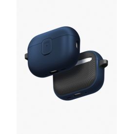 Чехол Uniq CLYDE Lock case для AirPods Pro 3, Royal Blue/Flint Grey, синий/серый
