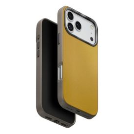 Чехол Uniq Lyden DS для iPhone 17 Pro Max, Canary Yellow/Flint Grey, желтый/серый