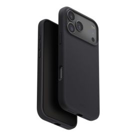 Чехол Uniq Lino для iPhone 17 Pro Max, Charcoal Grey, черный