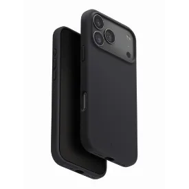 Чехол Uniq Lino для iPhone 17 Pro Max, Charcoal Grey, черный