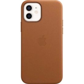 Чехол Apple iPhone 12/ 12 Pro Leather MagSafe MHKF3, Saddle Brown, Золотисто-коричневый