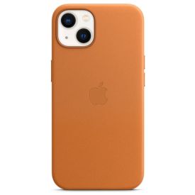 Чехол Apple iPhone 13 Leather MM103, Golden Brown, Золотисто-коричневый