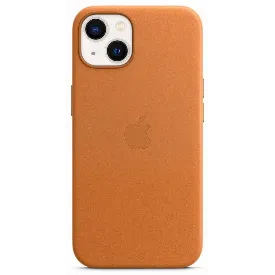 Чехол Apple iPhone 13 Leather MM103, Golden Brown, Золотисто-коричневый