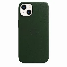 Чехол Apple iPhone 13 Leather MM173, Sequoia Green, Зеленый