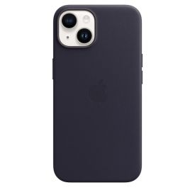 Чехол Apple iPhone 14 Leather MPP63, Ink, Темно-фиолетовый