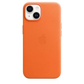 Чехол Apple iPhone 14 Leather MPP83, Orange, Оранжевый
