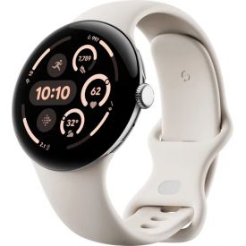 Умные часы Google Pixel Watch 3 41 мм, Wi-Fi, Polished Silver Aluminum Case / Porcelain Active Band