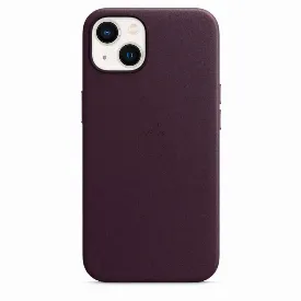 Чехол Apple iPhone 13 Leather Case, Dark Cherry, бордовый