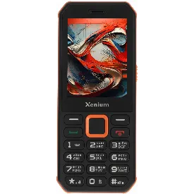 Сотовый телефон Philips Xenium X300, Black/Orange, черный/оранжевый