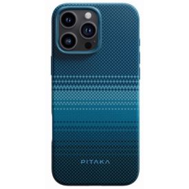 Чехол 16 Pro Max Pitaka Military-Grade Protective Case, Moonrise, синий