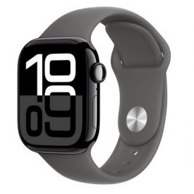 Умные часы Apple Watch Series 10 42 мм, S/M 130-200 мм, Jet Black Aluminum Case with Stone Gray Sport Band