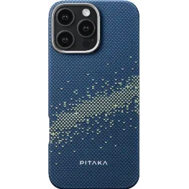 Чехол 16 Pro Pitaka StarPeak Tactile Woven Case, Milky Way Galaxy, синий