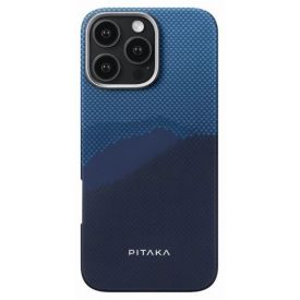 Чехол 16 Pro Max Pitaka StarPeak Tactile Woven Case, Over The Horizon, синий