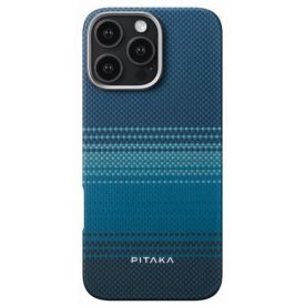 Чехол 16 Pro Pitaka Tactile Woven case, Moonrise, синий
