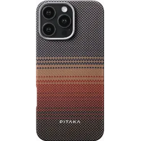 Чехол 16 Pro Pitaka Tactile Woven case, Sunset, коричневый