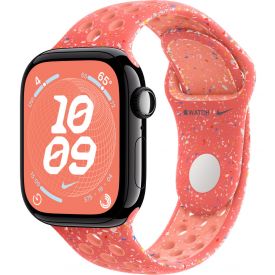 Умные часы Apple Watch Series 10 42 мм, S/M 130-180 мм, Aluminium Jet Black Case with Magic Ember Nike Sport Band