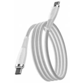 Кабель плетеный Benks D47 PowerWeave USB-C to USB-C, 100W, 1 м, White, белый