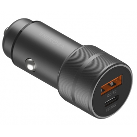 Автомобильное зарядное устройство EnergEa AluDrive PD20+, USB-C + USB-A, 38 Вт, Gunmetal, металлический