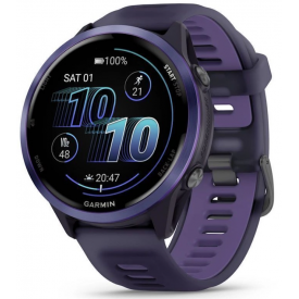 Умные часы Garmin Forerunner 570, 47 мм, Indigo Aluminum with Translucent Imperial Purple/Indigo Band