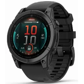 Умные часы Garmin Fenix E, 47 mm, AMOLED, Slate Gray/Black, серый/черный