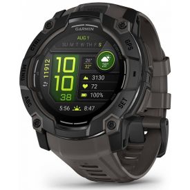 Умные часы Garmin Instinct 3, 50 мм, AMOLED, Black with Charcoal Band, черный