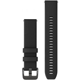 Ремешок Garmin Quick Release Band, 20 мм, Black Silicone with Gunmetal Hardware