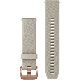 Ремешок Garmin Quick Release Band, 20 мм, Light Sand Silicone with Rose Gold Hardware