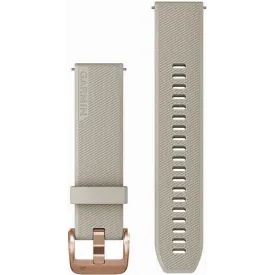 Ремешок Garmin Quick Release Band, 20 мм, Light Sand Silicone with Rose Gold Hardware