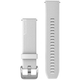 Ремешок Garmin Quick Release Band, 20 мм, White Silicone with Polished Silver Hardware