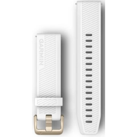 Ремешок Garmin Quick Release Band, 20 мм, White Silicone with Light Gold Hardware