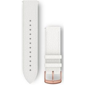 Ремешок Garmin Quick Release Band, 20 мм, White Italian Leather with Rose Gold Hardware