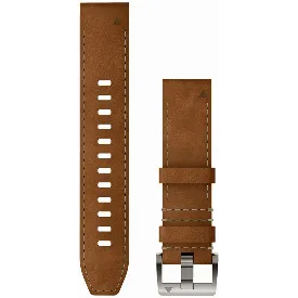 Ремешок Garmin QuickFit Band, 22 мм, MARQ Leather and FKM Rubber Hybrid Strap, Brown/Black