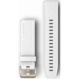 Ремешок Garmin Quick Release Band, 20 мм, White Silicone with Light Gold Hardware