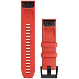 Ремешок Garmin QuickFit Band, 22 мм, Laser Red with Black Stainless Steel Hardware