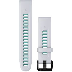 Ремешок Garmin QuickFit Band, 20 мм, Whitestone/Aqua Silicone
