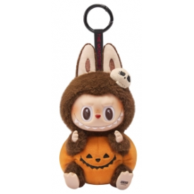 Коллекционная фигурка Pop Mart Labubu Happy Halloween Party Series, Sitting Pumpkin Vinyl Plush Pendant